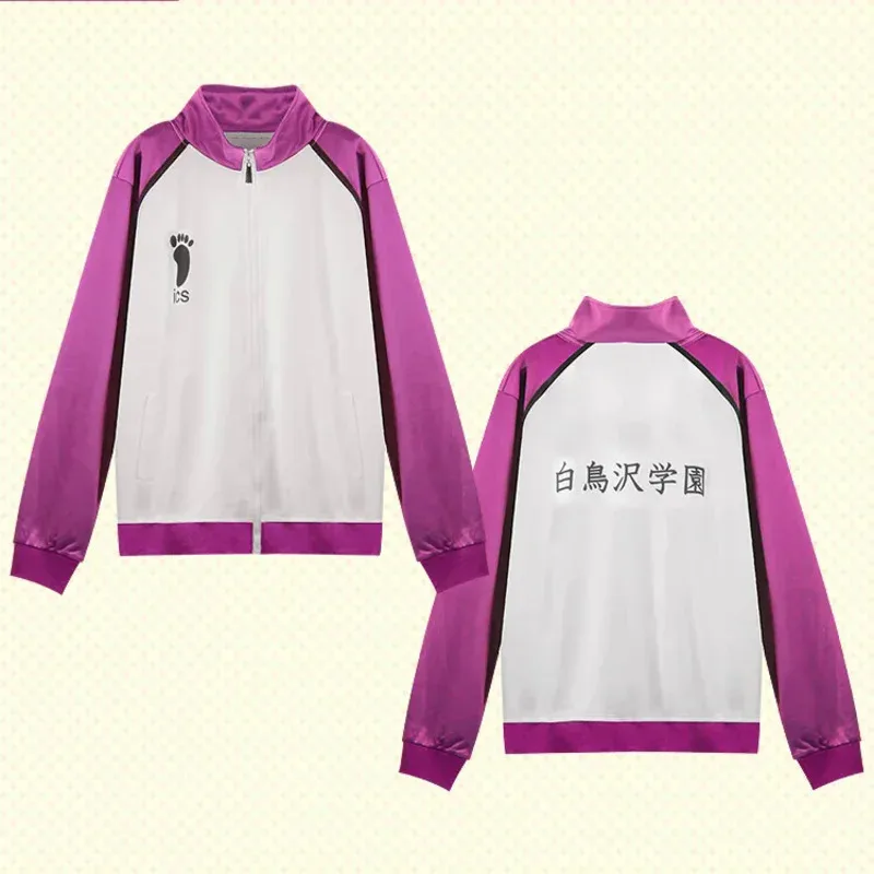Haikyuu Uniforme scolastica Cappotto Giacca Pantaloni Abbigliamento sportivo Maglie da pallavolo Costumi cosplay anime Set Shiratorizawa School
