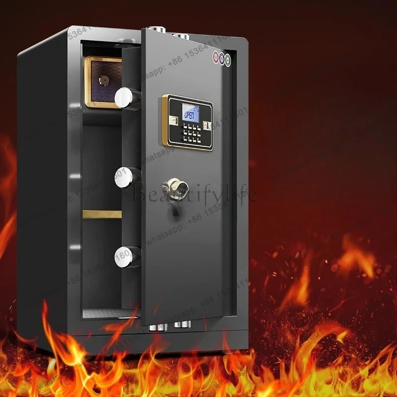 Safe Fireproof Fingerprint Office Heavy Duty Alarm Mechanical Password Lock Safe