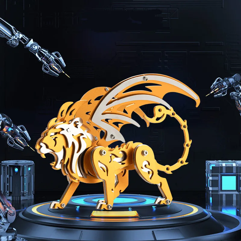 

MOKR Scorpion Tail Lion 3D Metal Puzzle Children's Toy DIY Assembly Model Christmas Birthday Gift Education and Training