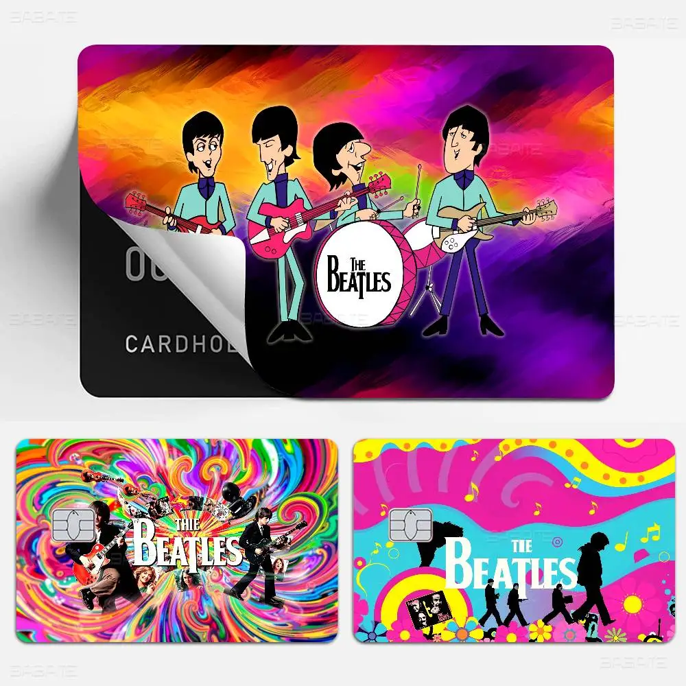 T-The-B-Beatles Rock Band Cartoon Credit Card Skin Stickers for Bank Card Bus Metro Card Sticker Waterproof Women Gift