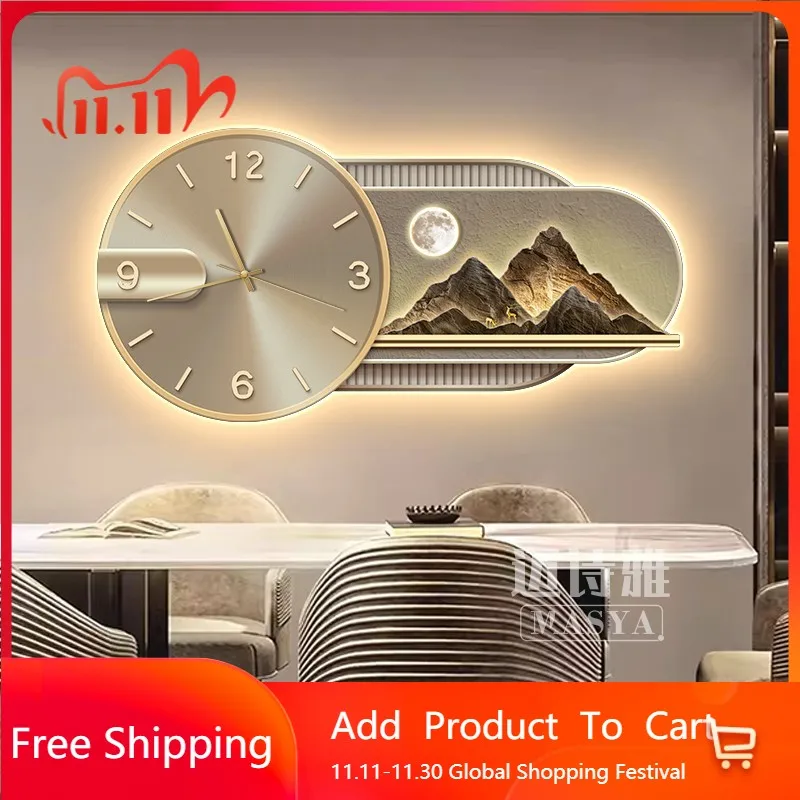 

Modern Luxury Wall Clocks Living Room Vintage Interior Minimalist Wall Clocks Fashion Nordic Relogio De Parede Home Decoration