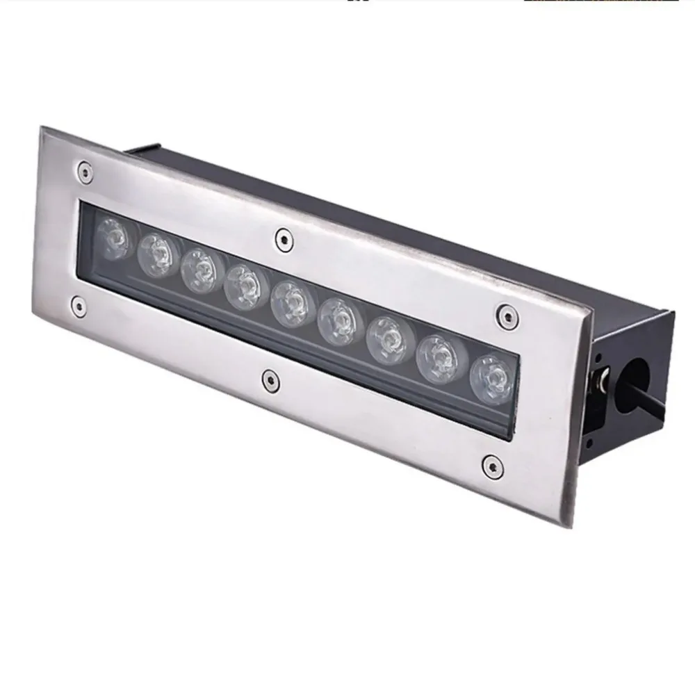 4pcs Ac85-265v LED Buried Lamp Underground Rectangular Park Square Courtyard Waterproof Outdoor Lighting  IP67 Terrace Light