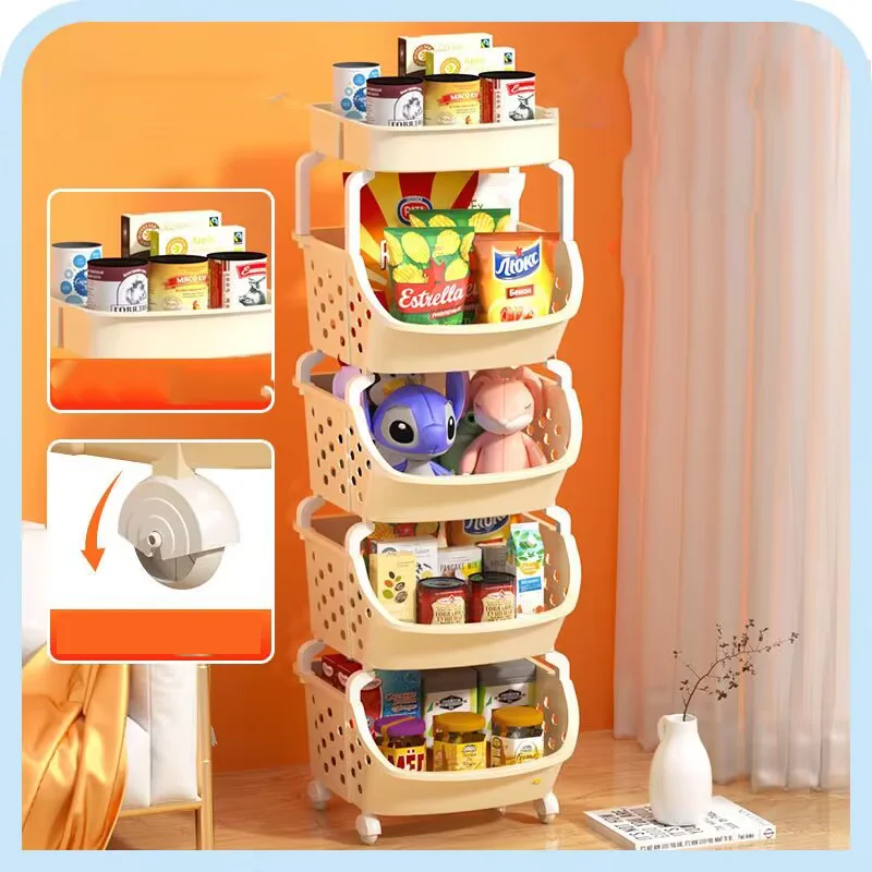 

2026 Новая прочная штабелируемая корзина для хранения, полая коробка для хранения фруктов и овощей, кухонный органайзер, корзина для домашней кухни, сливная корзина