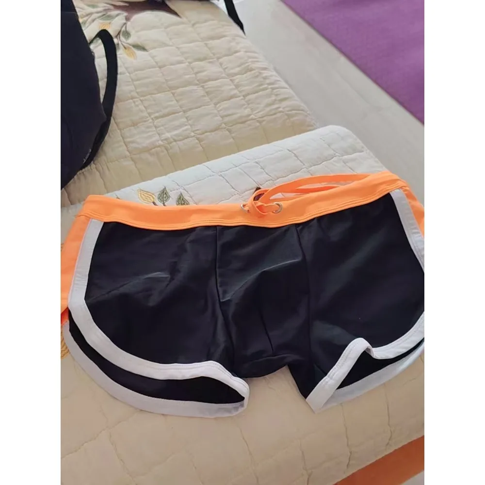 2026Tether swimming trunks hot spring swimsuit quick drying hot spring swimsuit contrasting suit beach swimming trunks V20-1