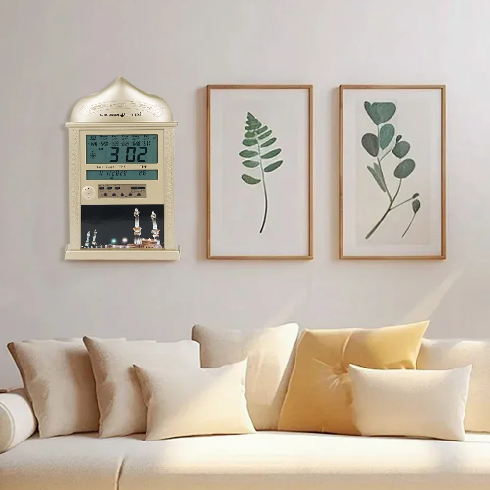 Reloj de oración de mezquita Azan, calendario Digital, reloj de pared de oración musulmana islámica, reloj despertador de escritorio, regalo de Ramadán, decoración del hogar