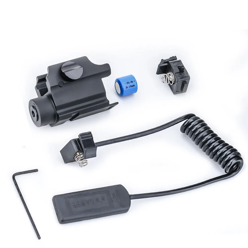 Mini Tactical Outdoor Red Green Laser Underhung Universal Guide Flashlight Security Patrol Defense Lighting Flashlight