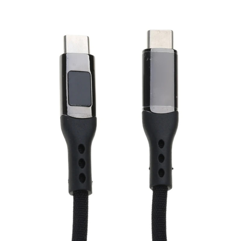 High Speed Type C Cable with LED Display 4 Size Fast Charging Cord 100W Power Delivery for Laptop Tablet Phones