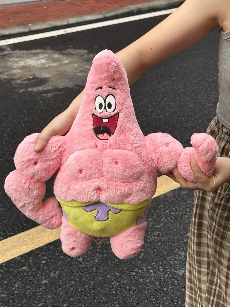 

Genuine Original Fitness Guru Spongebob Squarepants Cute Patrick Star Plush Toy Doll Plush Pillow Creative Birthday Gift