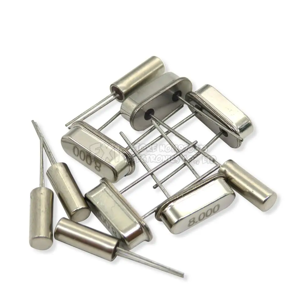 10PCS 4Mhz 6Mhz 8Mhz 12Mhz 16Mhz 20Mhz 24Mhz 32.768K 2*6 32.768K 3*8 Quartz Crystal Resonator Passive Oscillator HC 49S