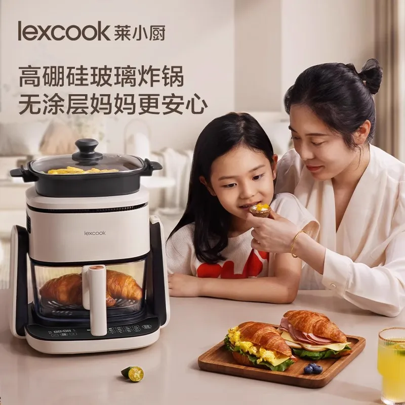 Lai Xiaochu AF301 مقلاة هوائية مرئية قابلة للطي منزلية منخفضة الزيت متعددة الوظائف للخبز والقلي والطبخ والقلي الكهربائي المتكامل