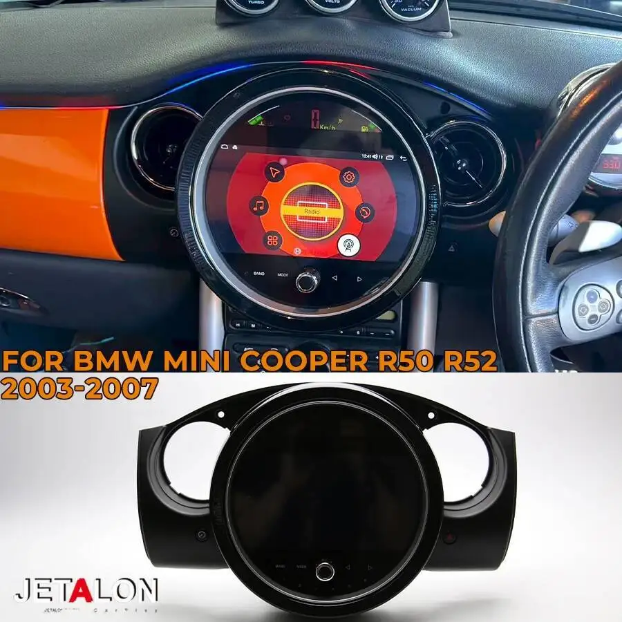 For BMW Mini Cooper R50 R52 R53 2003-2007 Android 14 Car Radio Wireless Carplay Multimedia Video Player 4G Navigation Head Unit