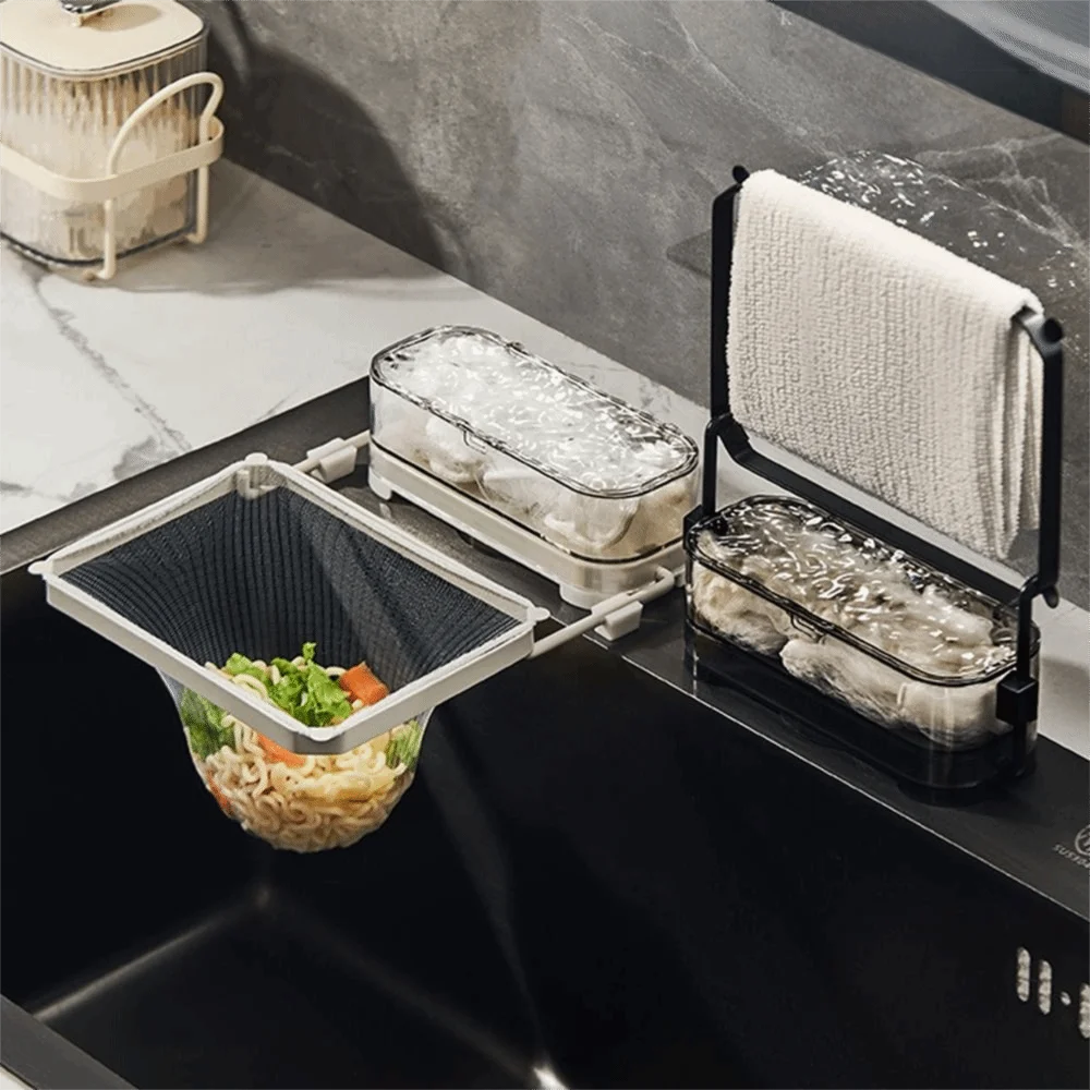 

Присоска, кухонная раковина, фильтр-стойка, сложенный дизайн, ящик для хранения, подвесной сетчатый кронштейн для отходов, многоцелевой компактный кронштейн