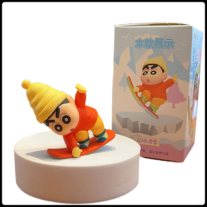 

Romeo Snow Romantic Poem Crayon Shinchan Anime Figurine Desk Car Office Cute Home Cartoon Decor Blind Box Collectible Toy