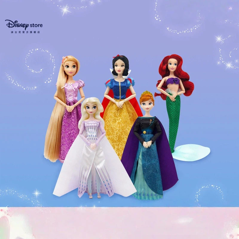 

Официальные классические куклы-принцессы Disney: Белоснежка, Белль, Эльза, Анна, коллекционные фигурки, игрушки для девочек, подарок на день рождения для девочек