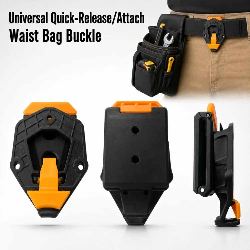 Quick-Release/Attach Waist Bag Buckle Universal Sturdy ABS Tool Bag Belt Clip Buckle DIY Tool Bag Fixing Clip All Tool Waist Bag