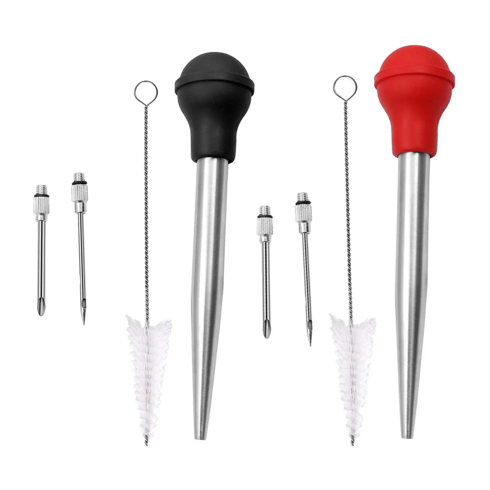 Stainless Turkey Baster Syringe Pipe with Silicone Bulb Chef Cooking for