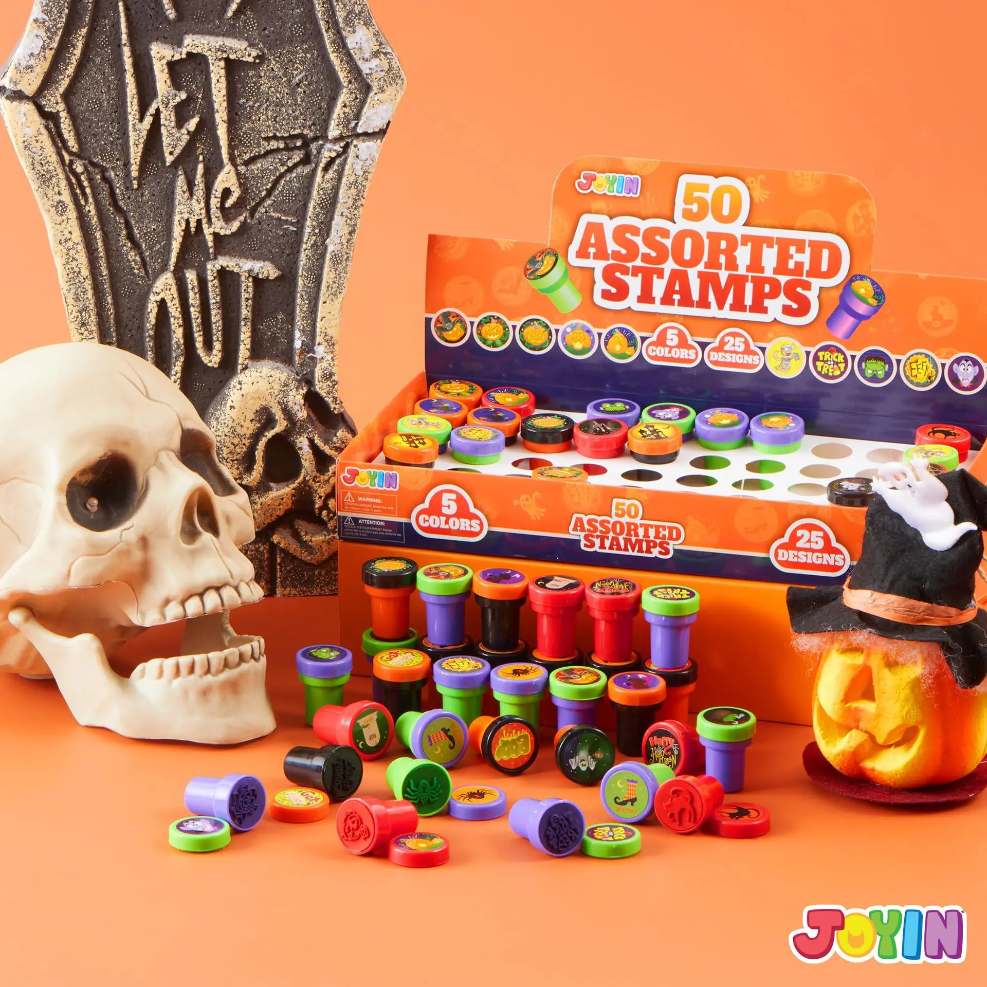 Halloween-Stempel Fidget-Spielzeug für Kinder - Süßes oder Saures Party-Geschenke Belohnungsstempel-Sammlung Perfekte Weihnachtspreise & Geburtstagsgeschenke – Detail 4