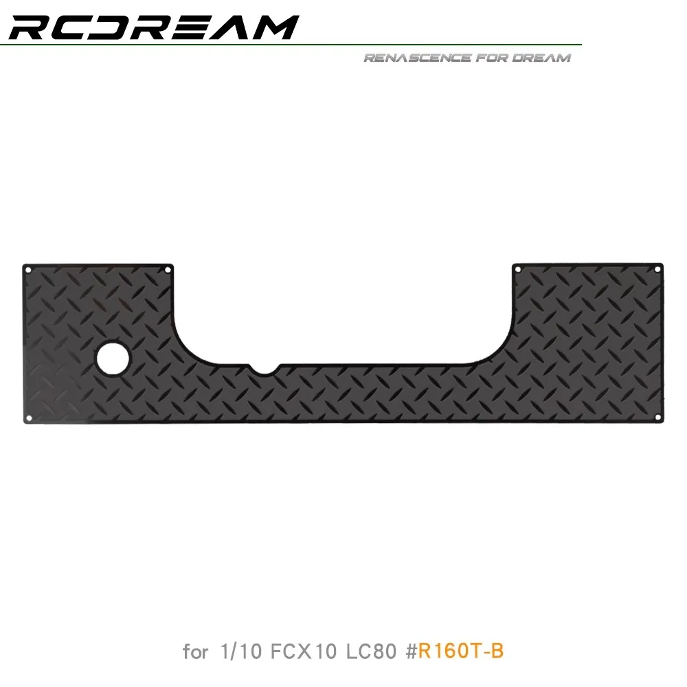 RCDream 1/10 FCX10 LC80 puerta trasera placa antideslizante inferior modificación de protección de acero inoxidable #   R160T