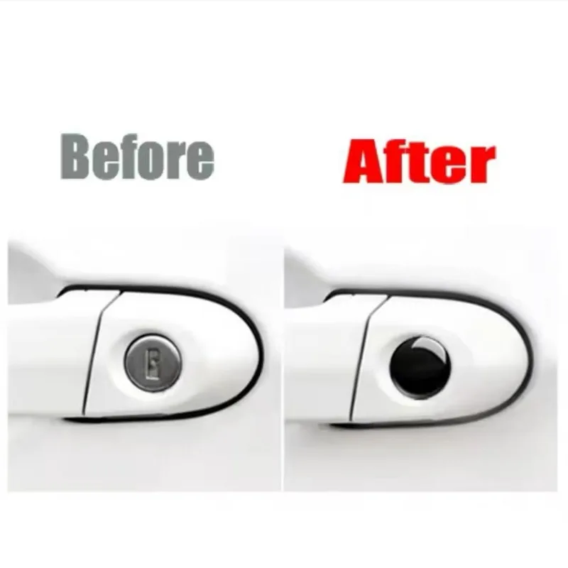 مقبض السيارة ثقب المفتاح قفل الأساسية الغطاء الواقي ملصقات لسيارات BMW مرسيدس بنز أودي فولكس فاجن فورد فولفو رينو جيب