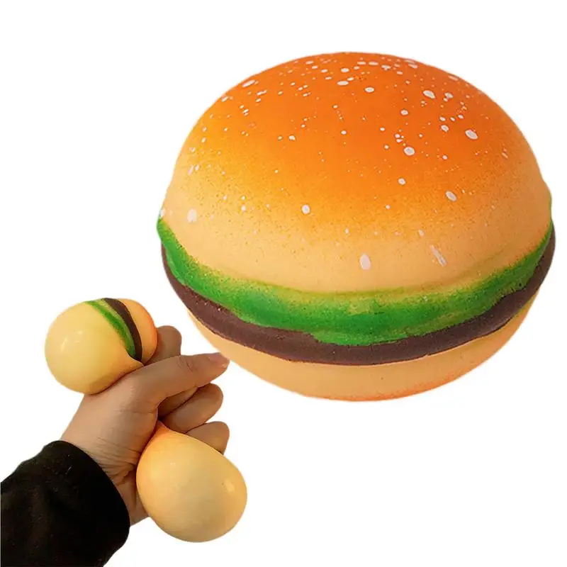 

Squeeze Hamburger Food Shape Extrusion Relaxation Food Shape Extrusion Relaxation Portable Realistic Kids & Adult Travel Toy For