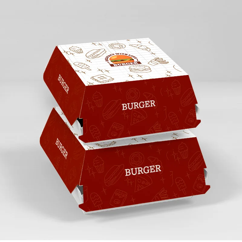 custom.LOKYO Customized Take Away Fast Food Packaging to Go Fried Chicken Hamburger Burger Box