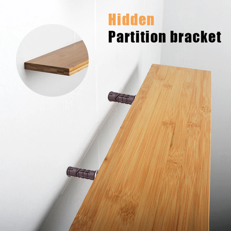 Wall Shelf Suspension Bracket Hidden Floating Shelf Brackets Wooden Invisible Mounting Adjustable Support Hardware Bracket