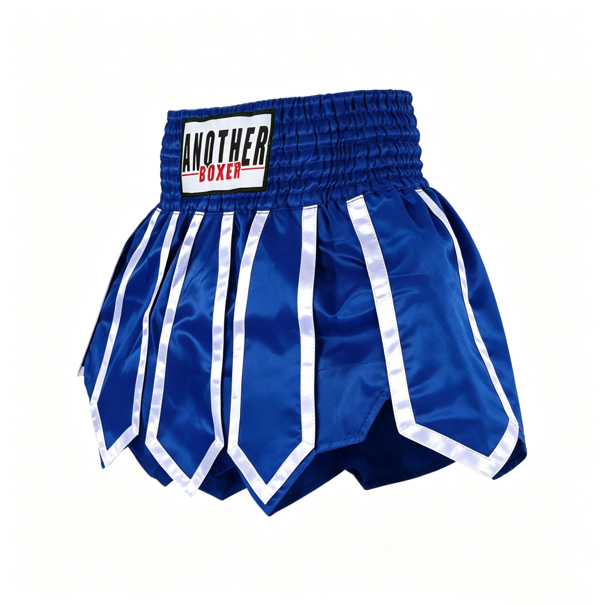 Muay Thai Shorts mit Bändern Gladiator Boxshorts Blau für Männer Frauen Kinder Kickbox-Kampfhosen Blaue MMA Kampfsport-Trainingshosen