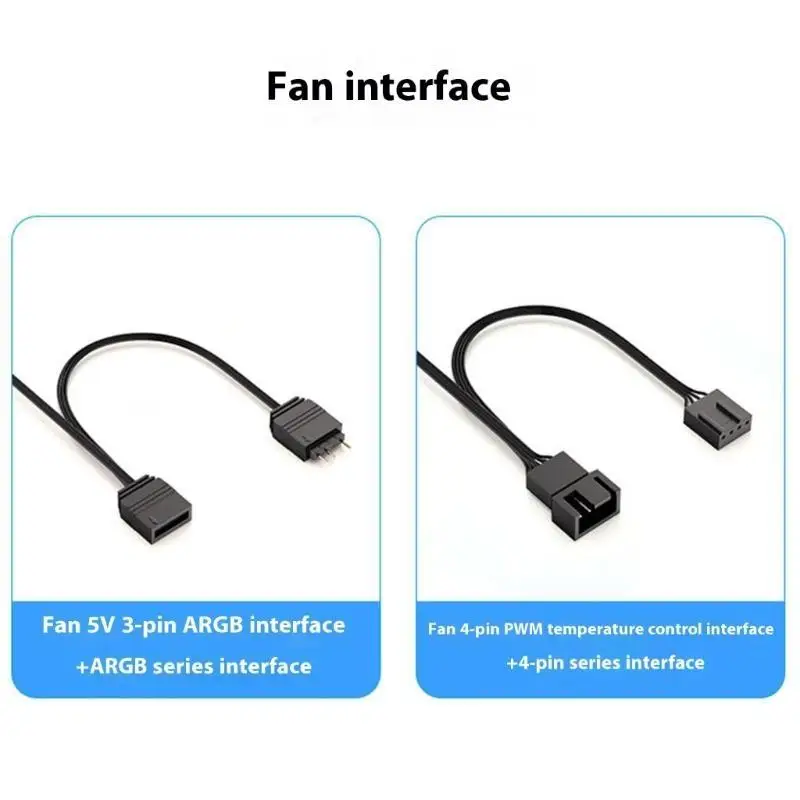 

31BA ARGB PC Case Fan With Mirror Side Illuminating CPU Fan 800-1600RPM