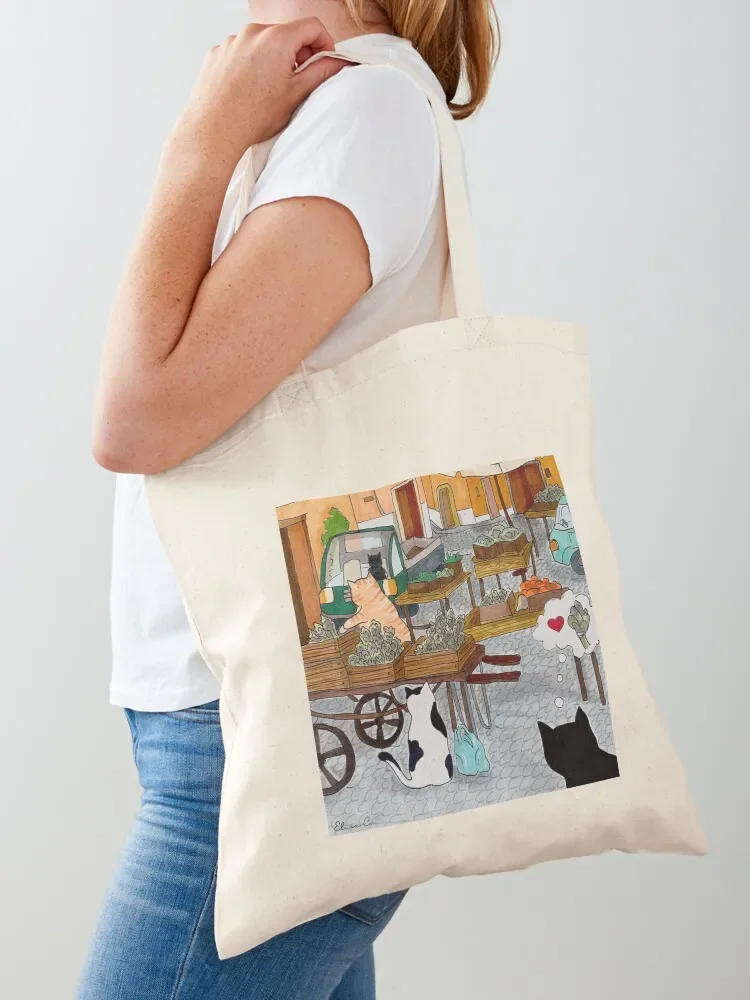 Journal of a Cat in Rome - Carciofo Lover Tote Bag Lady bags shopper bag women canvas tote