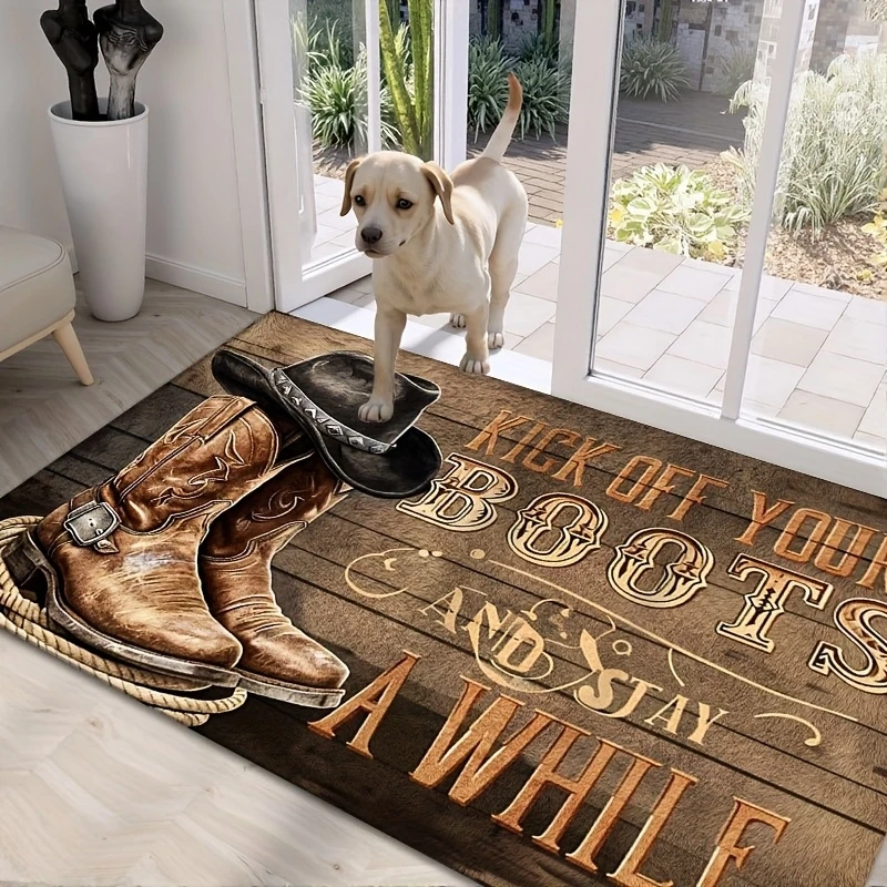 VIKAMA Western Cowboy Door Mat, 