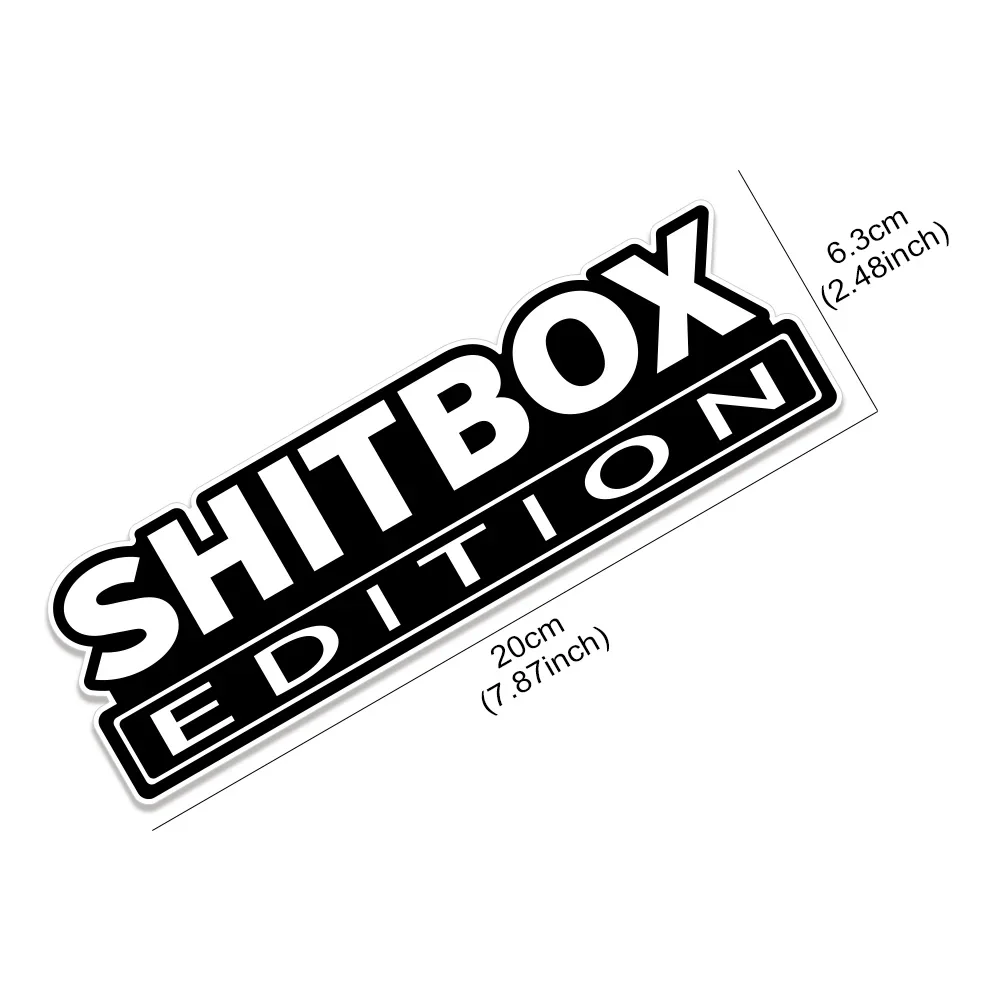 20x6.3cm SHITBOX EDITION Funny Car Stickers Rear Bumper Window Body Decor Creative Style Vinyl Decals Auto Tuning Accessories view 6
