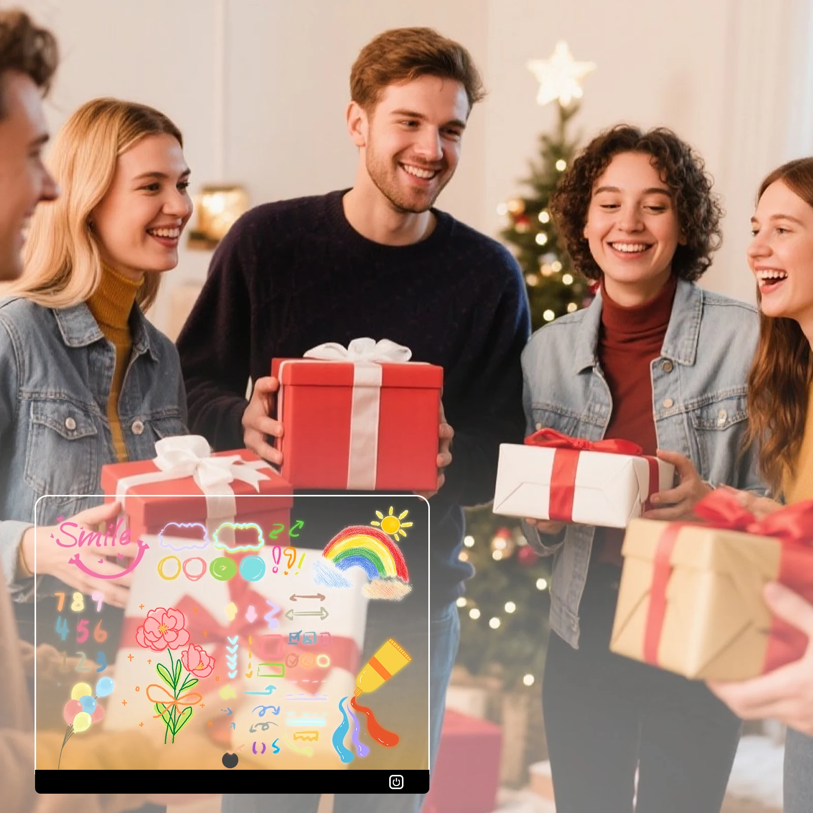 Светодиодная доска для сообщений с подставкой — в комплект входит 7 маркеров и ткань из микрофибры, доска для заметок с акриловым освещением для дома/офиса