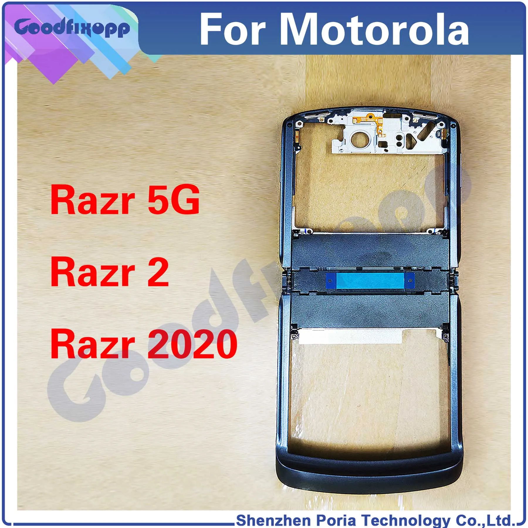 For Motorola Razr 5G 2020 Front Frame Mid Case Middle Lid Cover Door Housing For Moto Razr 2 Razr2 Repair Parts Replacement