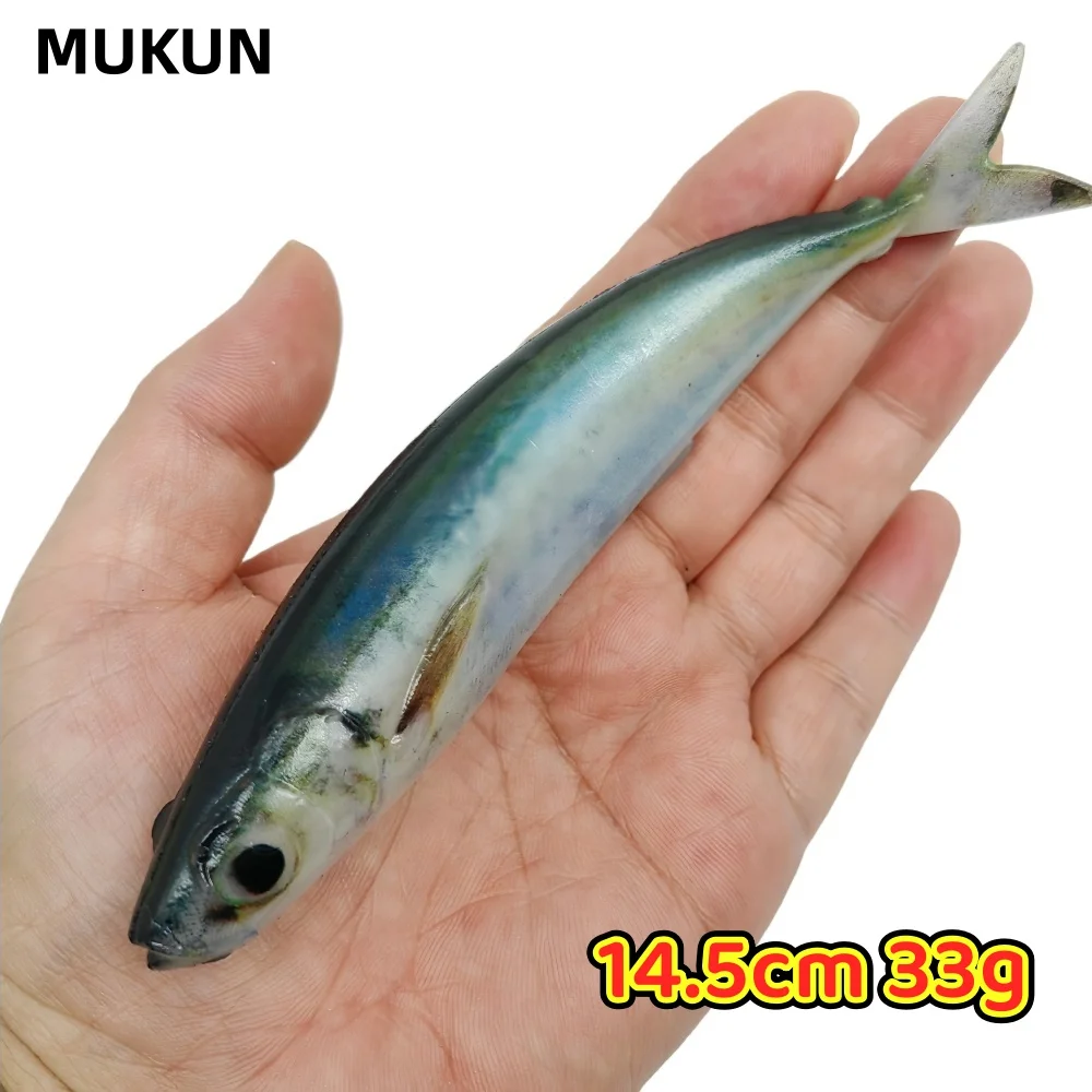 

2pcs New 3D Simulation Flying Fish Bait Luminous PVC Printing High Imitation Flying Fish Soft Bait 14.5cm 33g Sea Fishing Lures