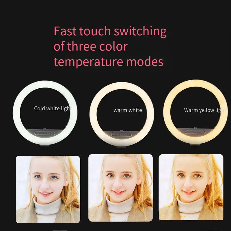 10-Inch LED Live Broadcast Ring Fill Light Brightness Adjustable Beauty Skin Rejuvenation HD Fill Light Large