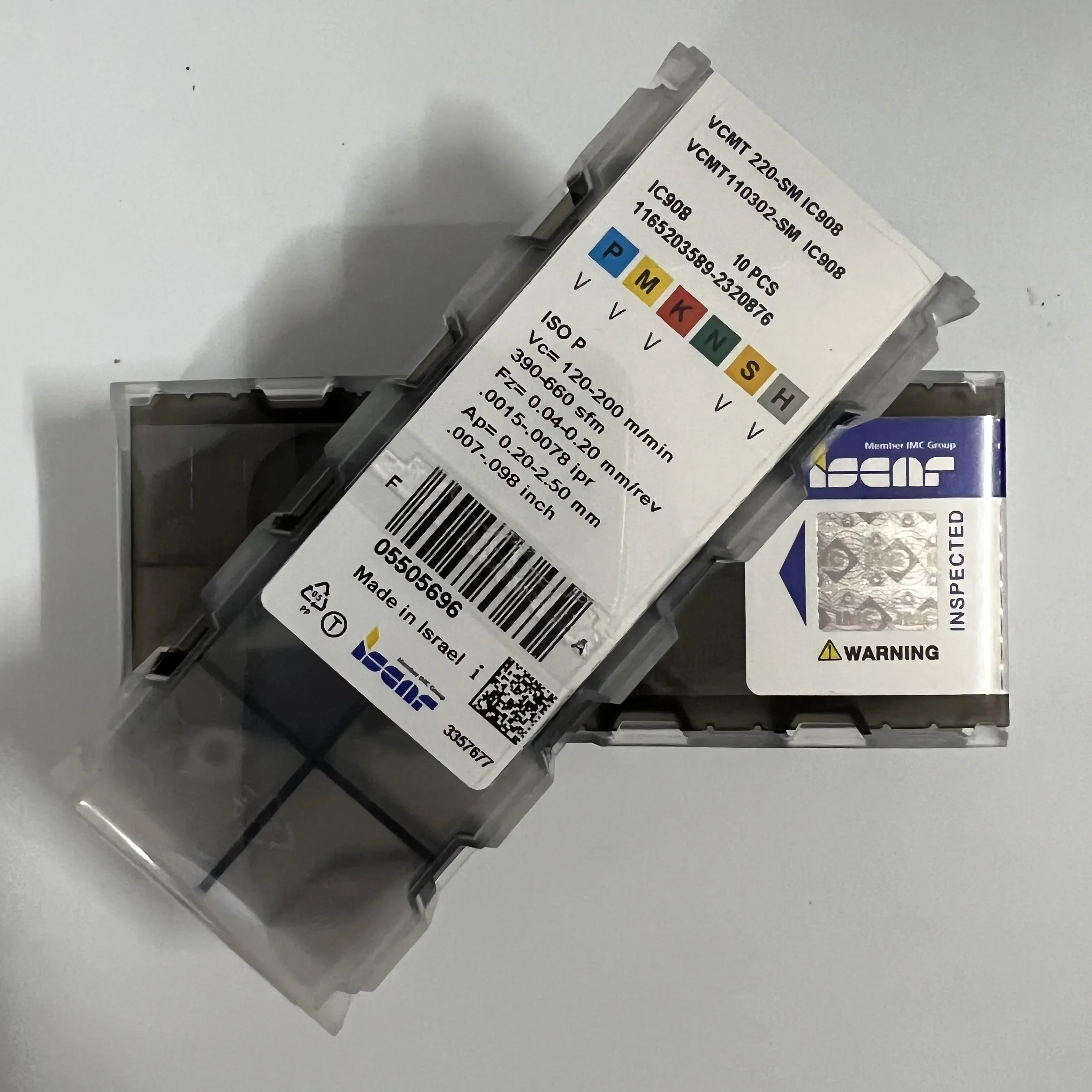 Lama originale VCMT 110302 -SM IC907 / VCMT 110302 -SM IC908 /Lame CNC in carburo 10 pezzi