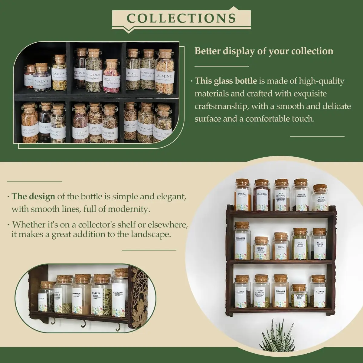 10Pcs 10ML Glass Bottles with Cork,Small Glass Vials,Mini Storage Bottle,Transparent Wishing Bottles,DIY Container Wedding Decor