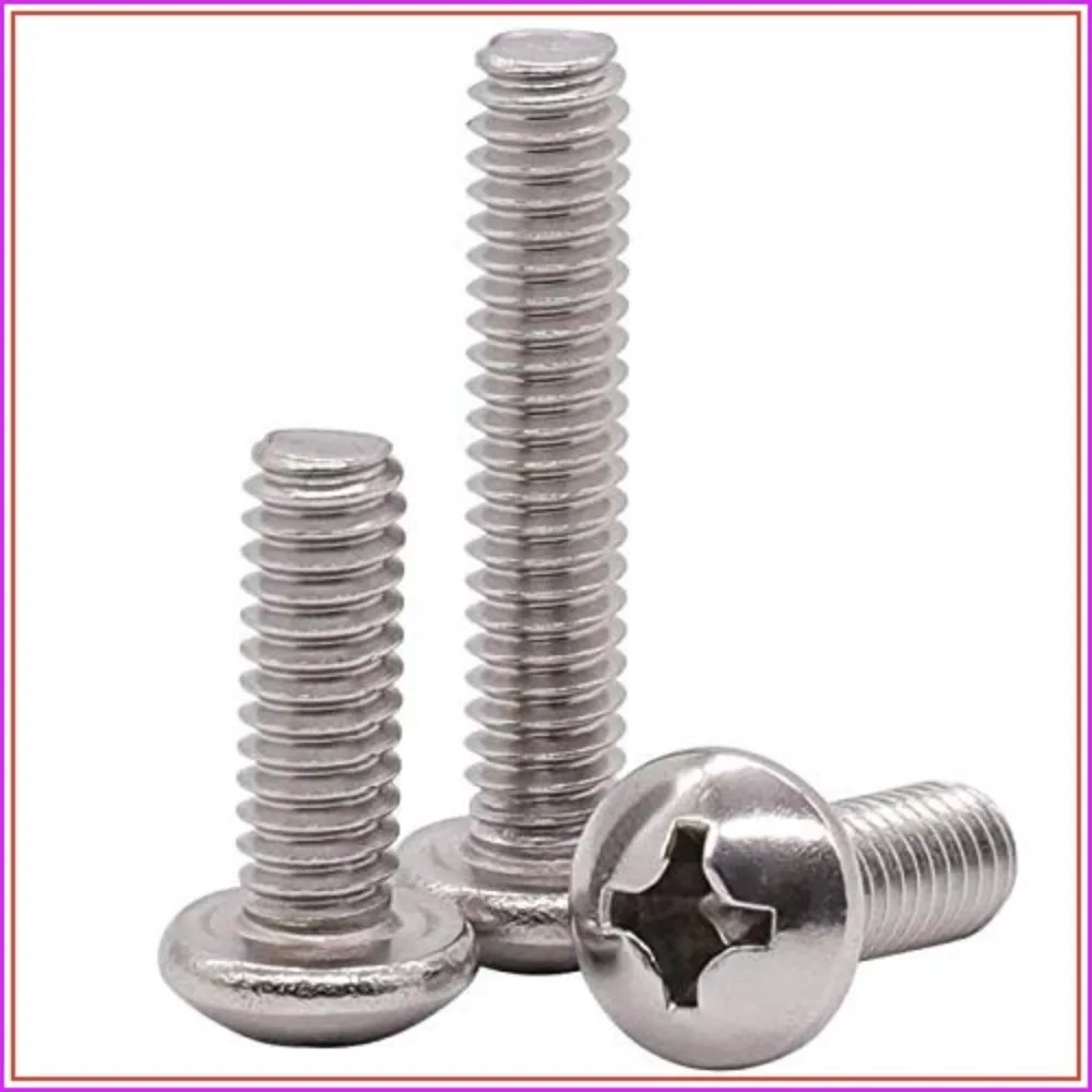304 Stainless Steel Pan Head Machine Screws, 1/4-20 x 3/4