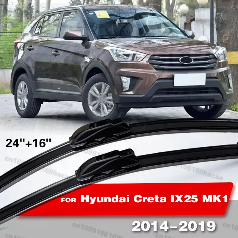 

Комплект передних дворников для Hyundai Creta IX25 MK1 2014-2019, 24+16 дюймов, 2015, 2016, 2017, 2018