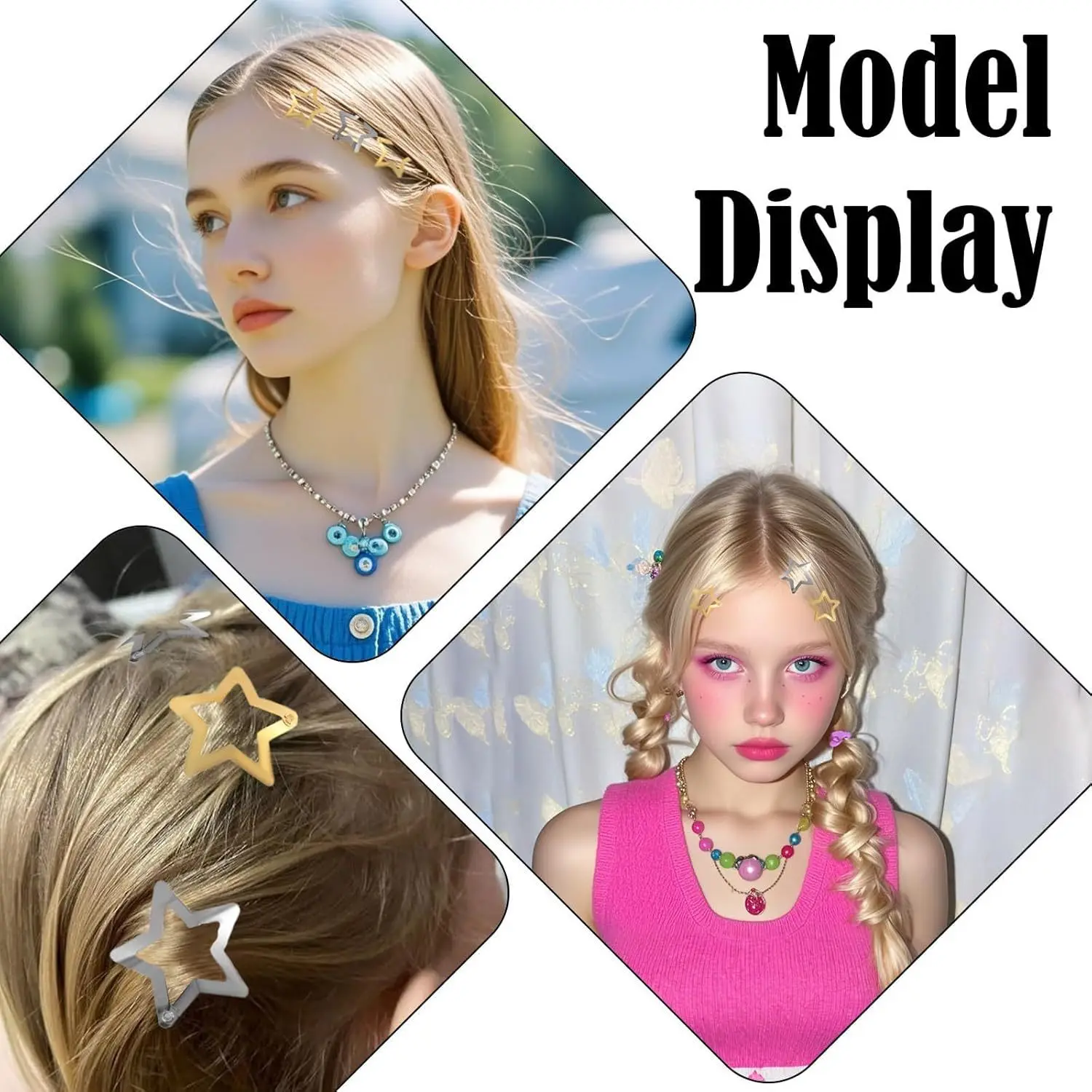 Y2K Star Bobby Pin Set (10/20/50 Stück), tägliches, vielseitiges Party-Design, einfach und exquisit, sicher getragen, ohne das Haar zu beschädigen – Detail 4