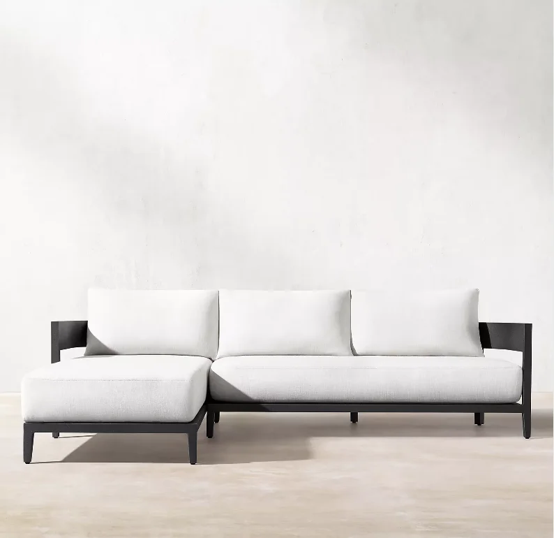 # Green Luxury Outdoor Garden Furniture Patio Swing Living Room Metal Aluminum Sofa Chaise Sectional