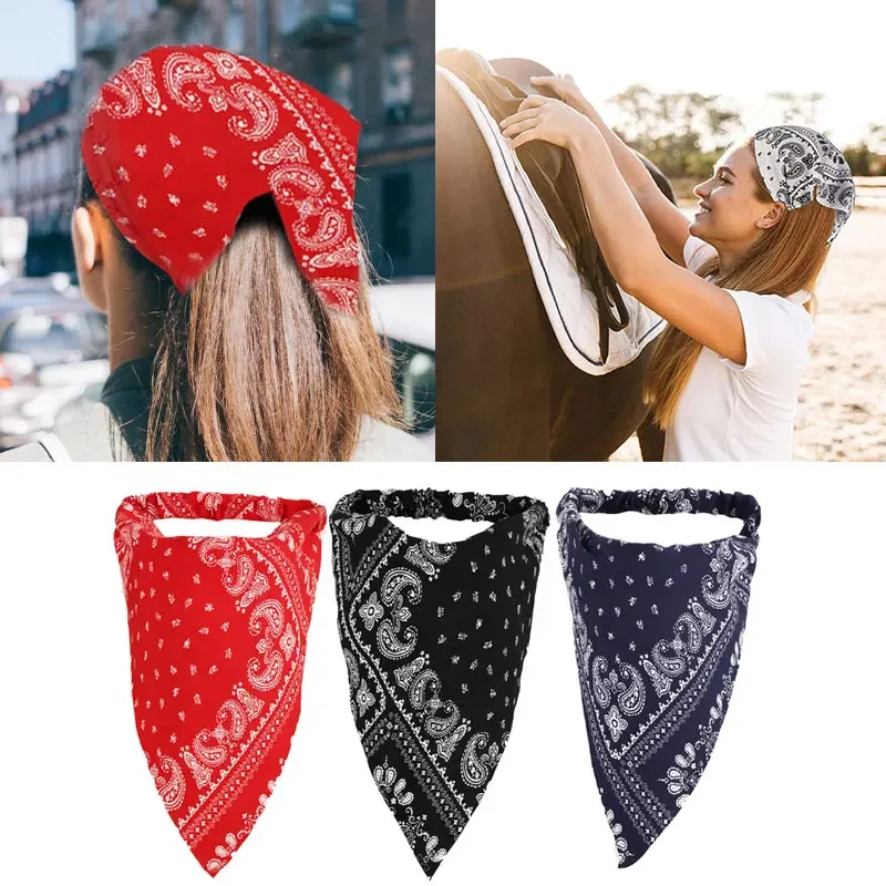 Bloemenprint Haarsjaal Bohemen Bandana Elastische haarband Driehoeksjaal Hoofddoek Dames Meisje Haaraccessoires Hoofddoek