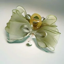 2024 New Green Butterfly Hair Claw Trendy Lily flower claw clip hair accessories for women butterfly hair clip крабик для волос