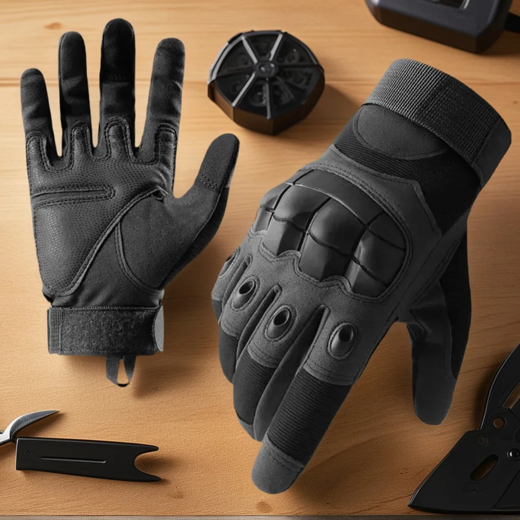 قفازات عسكرية تكتيكية - تصميم لمس لحماية اللياقة البدنية لصيد الدراجات النارية
