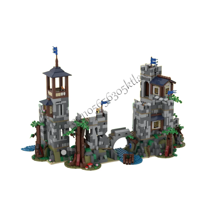2118 PCS Rocky Castle Fortezza Modello Con Torre di Vigilanza Modulare Blocchi di Costruzione Per Bambini Assemblaggio Display Giocattoli Festival Regalo A Sorpresa