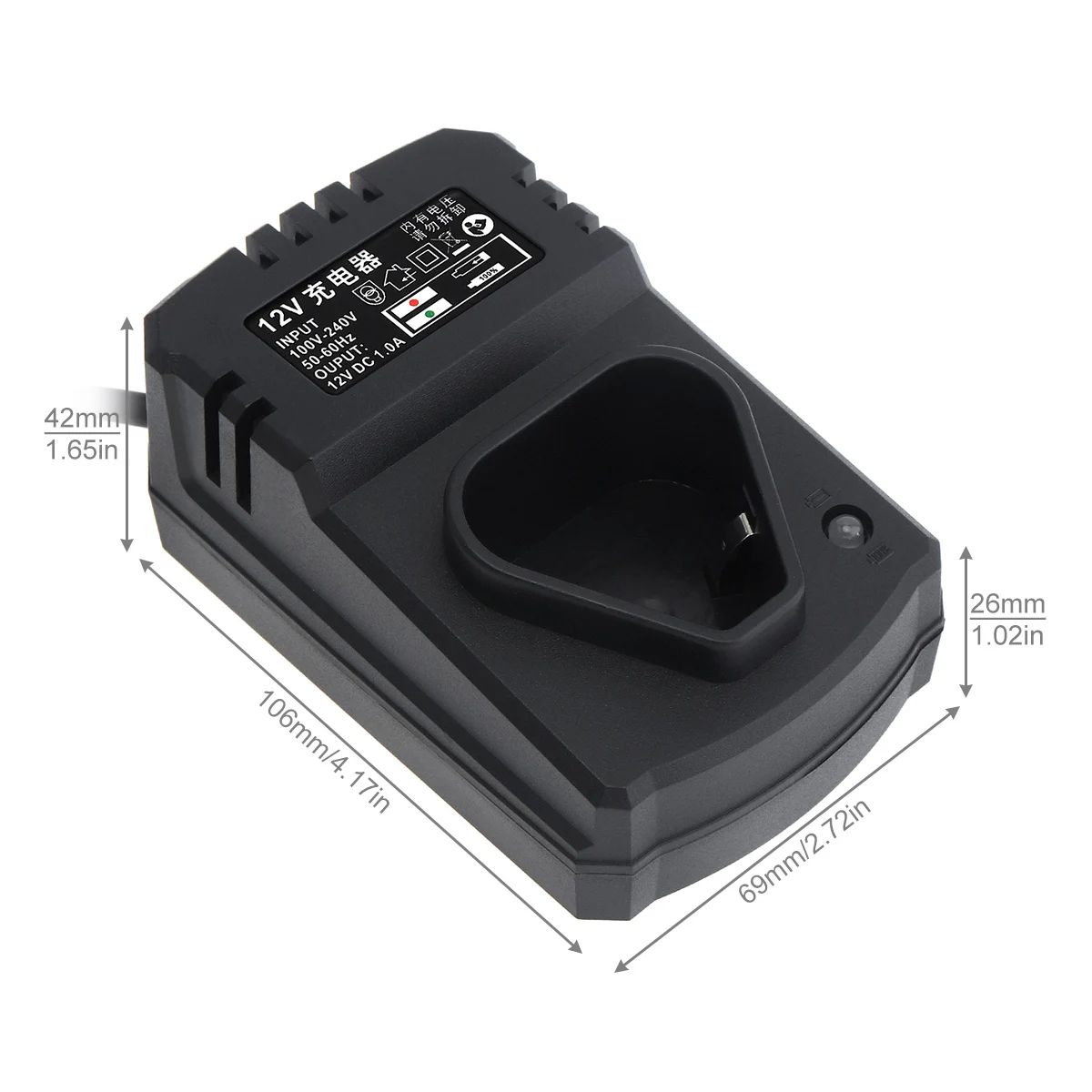 12V DC Portable Multifunction Li-ion Rechargeable Charger Support 110-240V Power Source for Lithium Drill /Electrical Wrench