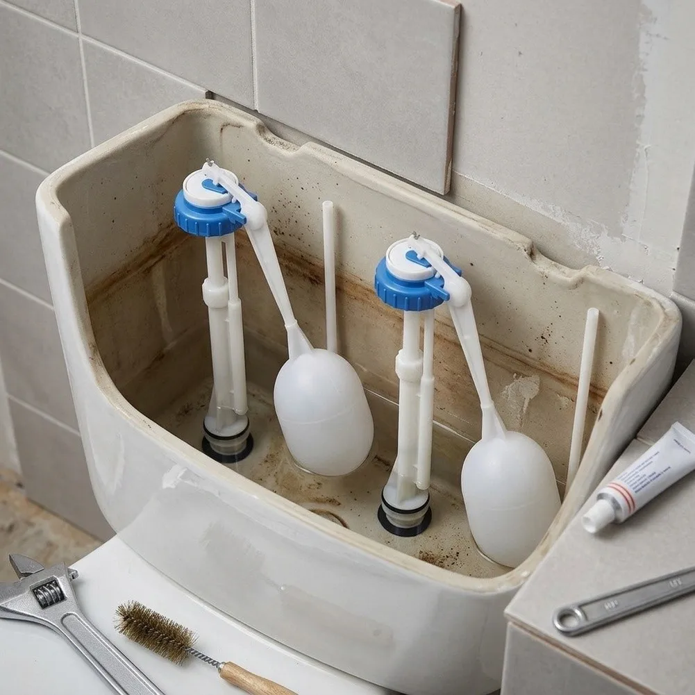 For Toilet Tank Fill Valve Replacement with Float Ball Mechanism ABS 24.5cm White for Efficient Water Level Control