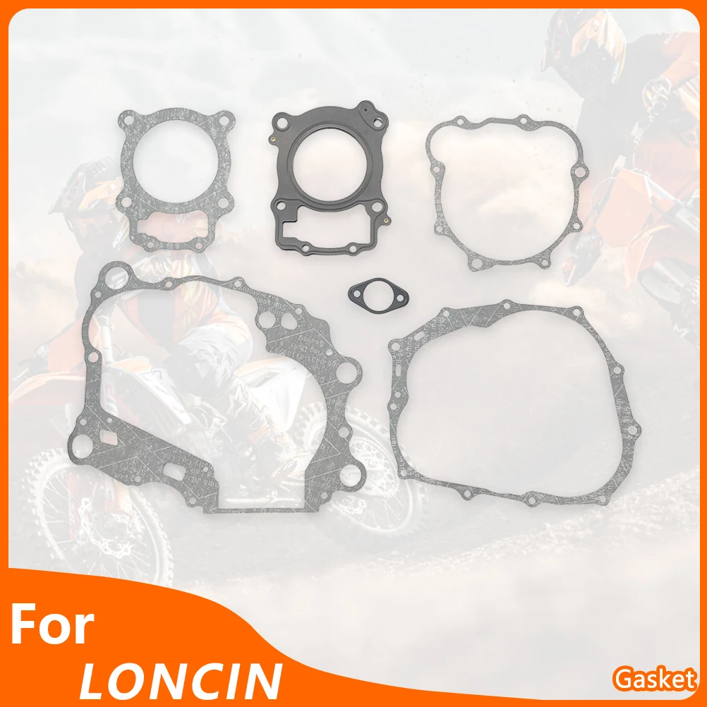 

Для YB250R комплект прокладок двигателя мотоцикла, прокладка головки блока цилиндров LONCIN KEWS K23, полный комплект прокладок двигателя