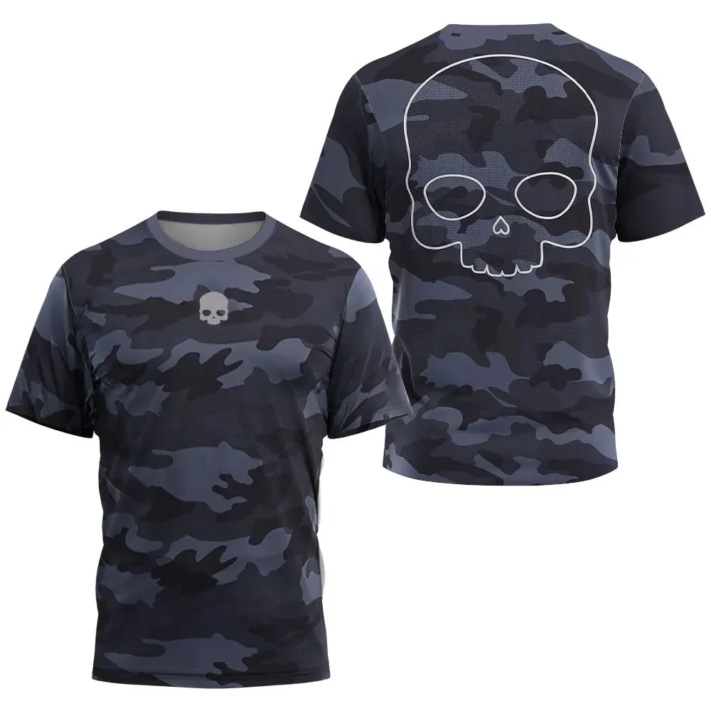 Skeleton Quick Dry City Pardel Round Neck T-shirt High Quality Wanton Tennis Training T-shirt Clothing New Summer Men's Loose Bl