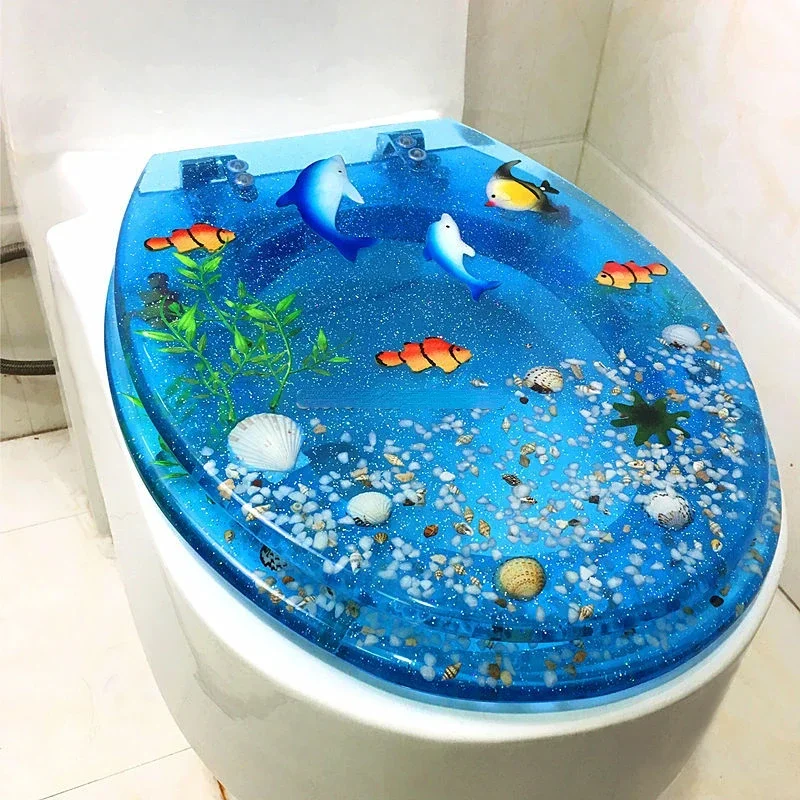 Advanced Resin Thickened Cover In The Bathroom, UVO Type Universal Ordinary Buffer, Silent Colored Toilet